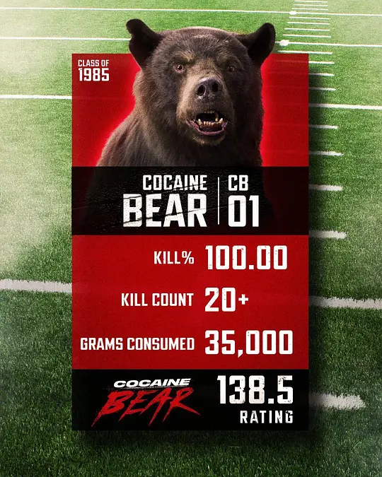 熊盖毒(台),大毒BEAR(港),熊嗨了 Cocaine Bear海报